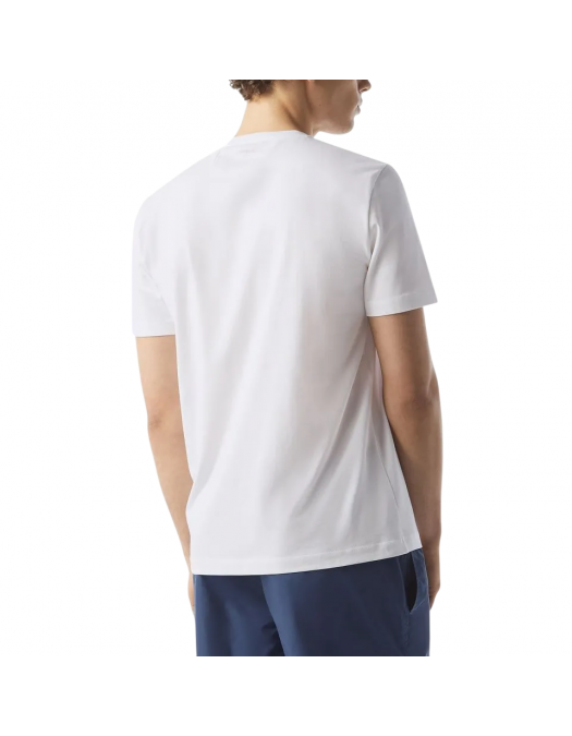 TRICOU CORLEANI, Crew Neck, Cotton, Stretch, Blue Print, White - 25G5892525065028 TRICOU CORLEANI, Crew Neck, Cotton, Stretch, Blue Print, White - 25G5892525065028