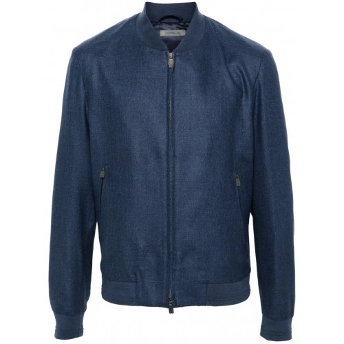 GEACA CORNELIANI, Interlock Twill, Wool Blend, Blue GEACA CORNELIANI, Interlock Twill, Wool Blend, Blue