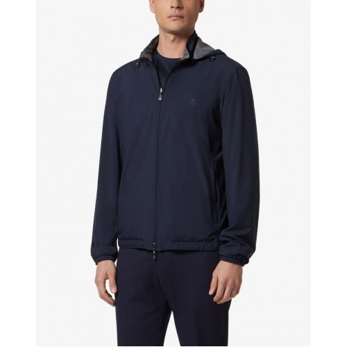 GEACA CORNELIANI, Reversible, Rain Design, Grey, Navy Blue GEACA CORNELIANI, Reversible, Rain Design, Grey, Navy Blue