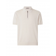 TRICOU CORLEANI, Polo Design, Zip, Cotton, Beige - 25M5052525137073