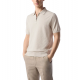 TRICOU CORLEANI, Polo Design, Zip, Cotton, Beige - 25M5052525137073