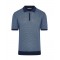 TRICOU CORNELIANI, Polo Design, Micro Stripe, Silk, Navy Blue