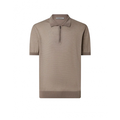 TRICOU CORNELIANI, Ice Cotton, Silk Polo, Brown TRICOU CORNELIANI, Ice Cotton, Silk Polo, Brown