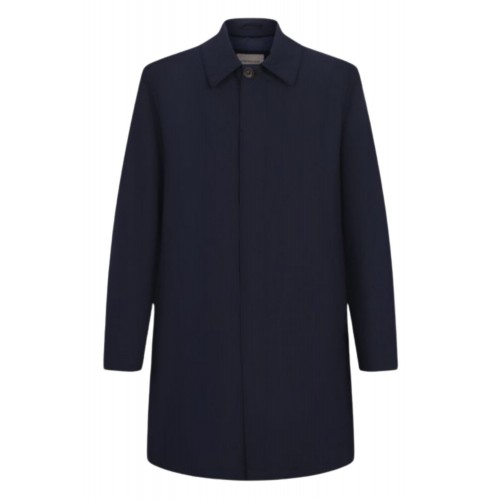 PALTON CORNELIANI, Black technical fabric coat, Bleumarin PALTON CORNELIANI, Black technical fabric coat, Bleumarin
