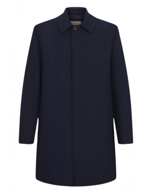 PALTON CORNELIANI, Black technical fabric coat, Bleumarin - 2635M62620155001