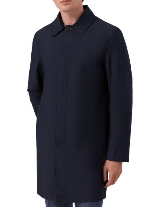 PALTON CORNELIANI, Black technical fabric coat, Bleumarin - 2635M62620155001