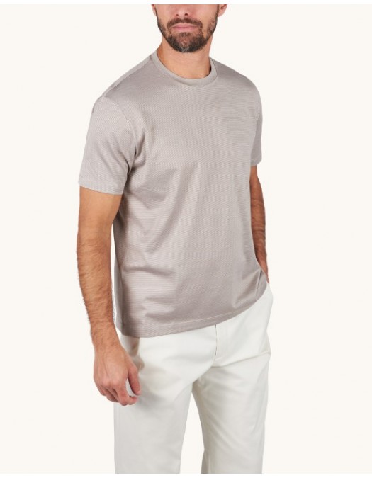 Tricou PAUL&SHARK, Silk and cotton T-Shirt with micro stripe pattern - 26411002132