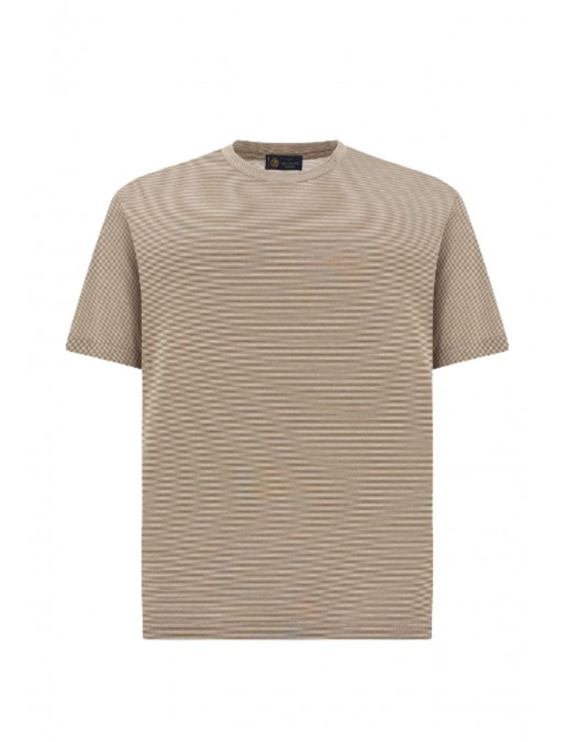 Tricou PAUL&SHARK, Silk and cotton T-Shirt with micro stripe pattern - 26411002132
