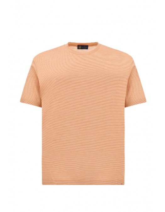 Tricou PAUL&SHARK, Silk and cotton T-shirt with micro stripe pattern - 26411002133