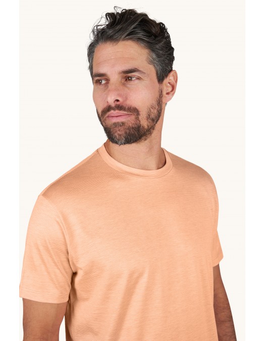 Tricou PAUL&SHARK, Silk and cotton T-shirt with micro stripe pattern - 26411002133