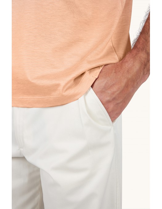 Tricou PAUL&SHARK, Silk and cotton T-shirt with micro stripe pattern - 26411002133