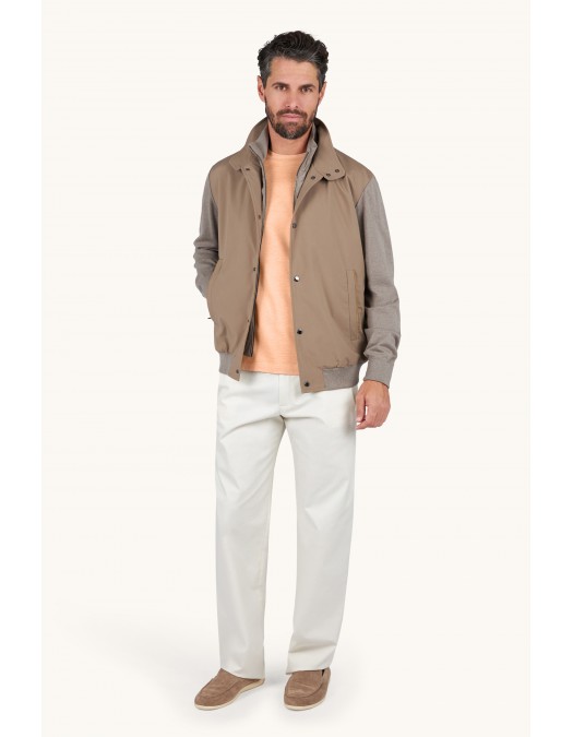 Tricou PAUL&SHARK, Silk and cotton T-shirt with micro stripe pattern - 26411002133