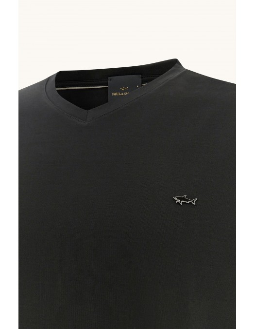 Tricou PAUL&SHARK, Double mercerised cotton jersey V-neck T-shirt - 2641101911D