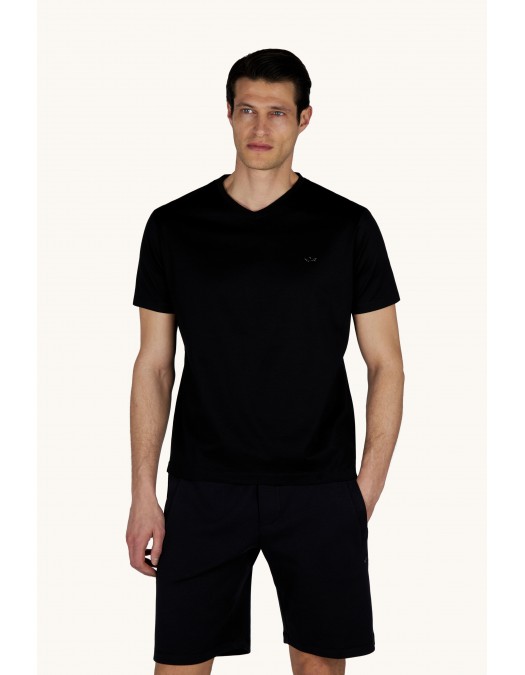 Tricou PAUL&SHARK, Double mercerised cotton jersey V-neck T-shirt - 2641101911D