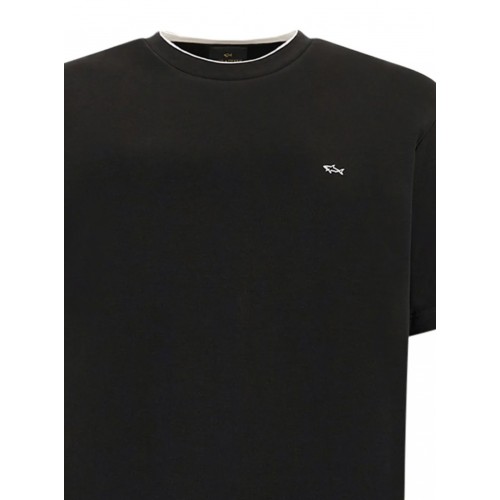 Tricou PAUL&SHARK, logo T-shirt, Black