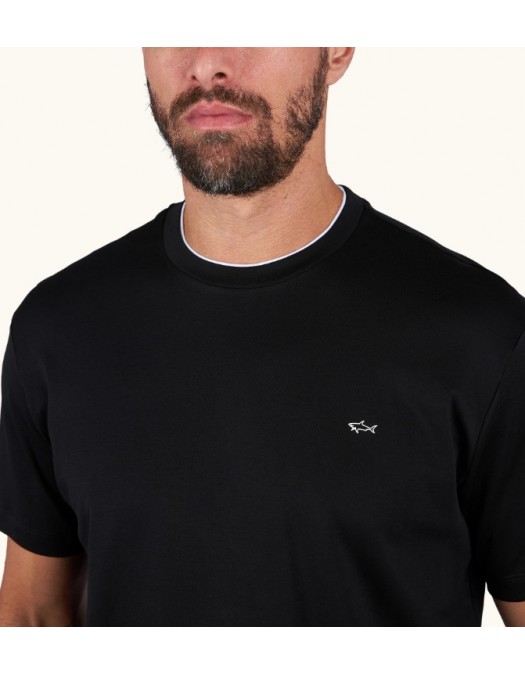 Tricou PAUL&SHARK, logo T-shirt, Black - 26411036011