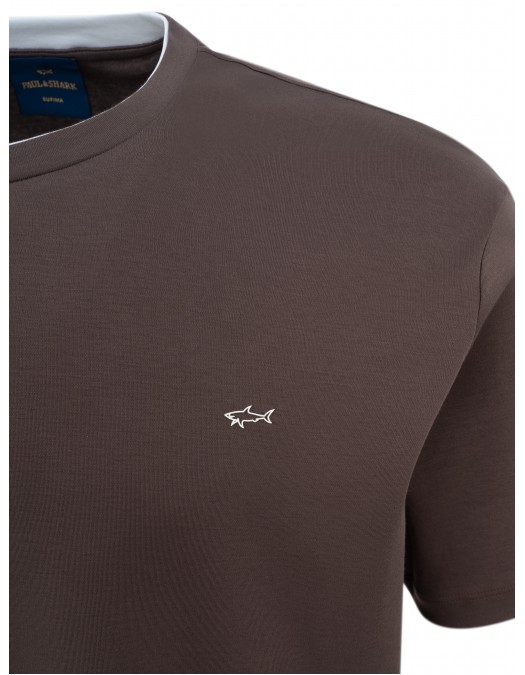 Tricou PAUL&SHARK, Brown Crew neck T-shirt - 26411036365