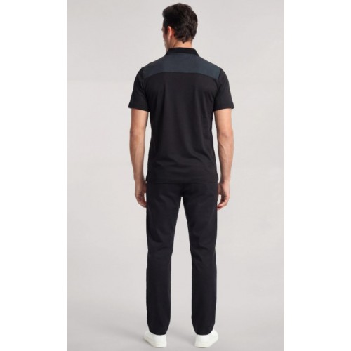 Tricou PAUL&SHARK, Polo T-Shirt, Regular fit, Black