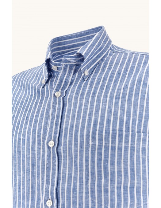 Camasa PAUL&SHARK, Soffio linen shirt with striped pattern - 26413164CFVA60