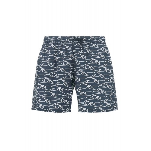 Short PAUL&SHARK, Portofino with iconic Sharks Waves print