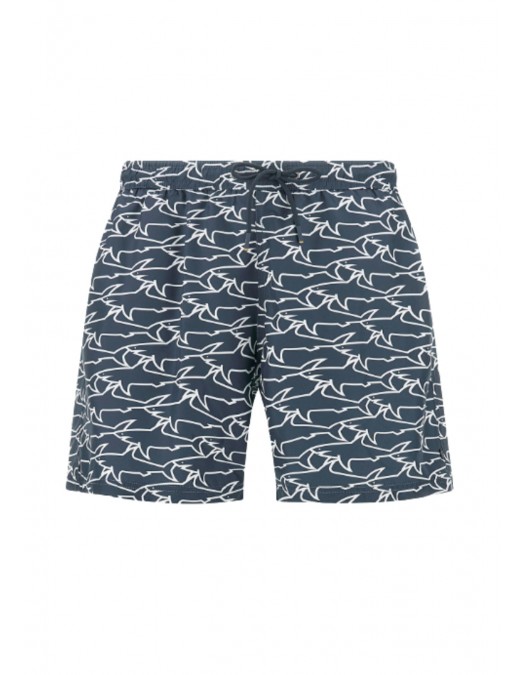 Short PAUL&SHARK, Portofino with iconic Sharks Waves print - 26415036L17