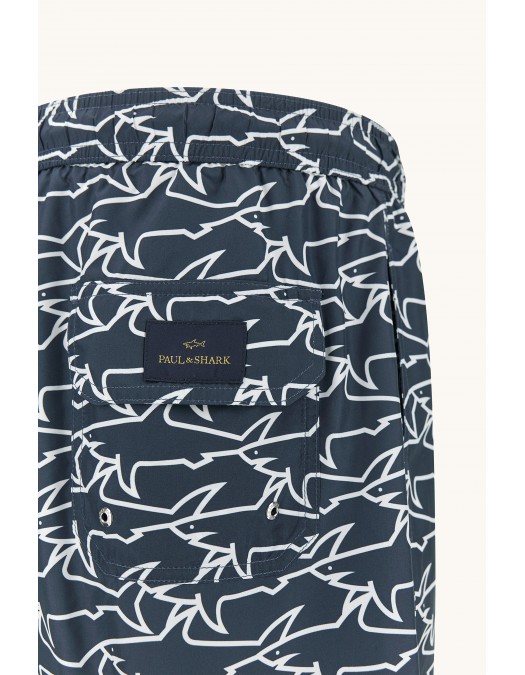 Short PAUL&SHARK, Portofino with iconic Sharks Waves print - 26415036L17