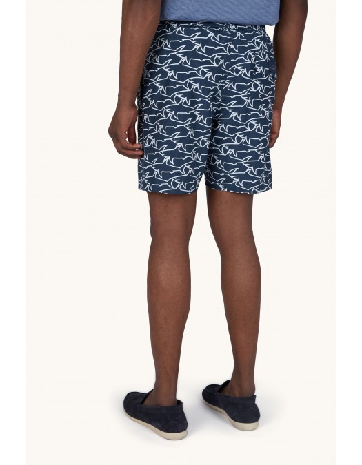Short PAUL&SHARK, Portofino with iconic Sharks Waves print - 26415036L17