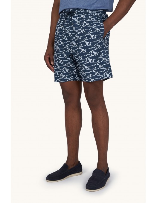 Short PAUL&SHARK, Portofino with iconic Sharks Waves print - 26415036L17