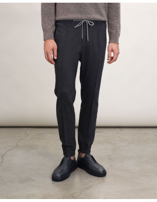 PANTALONI CORNELIANI, Wool Fabric, Dark Grey - 2645292618535018