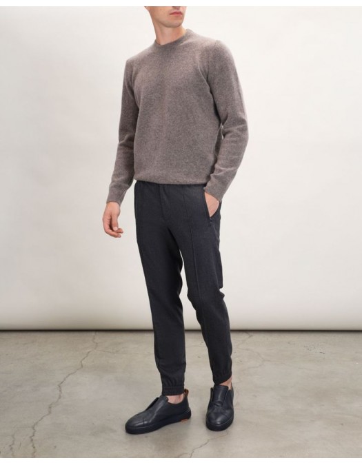 PANTALONI CORNELIANI, Wool Fabric, Dark Grey - 2645292618535018