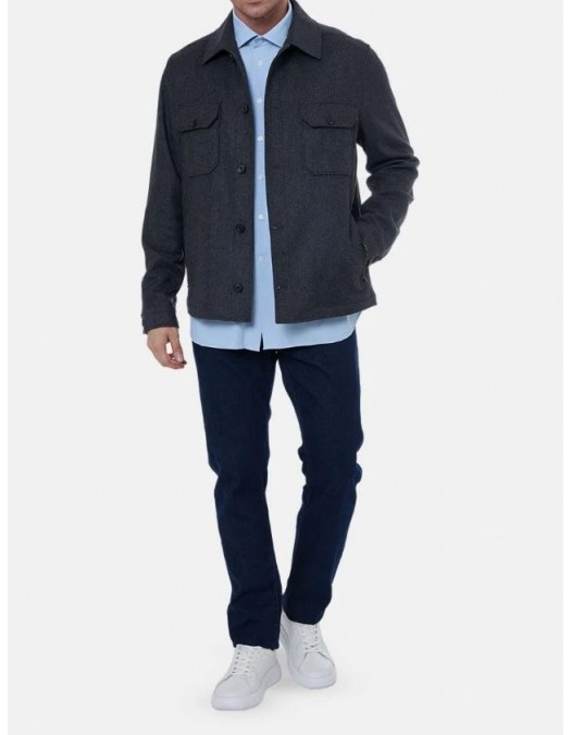 BLUGI CORNELIANI, Dark Wash Slim-fit Denim Pants, Bleumarin - 264JG22620125001