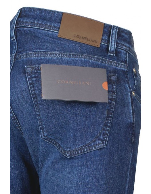 BLUGI CORNELIANI, Clasic Slim-fit Denim Pants, Bleumarin - 264JG22620135001