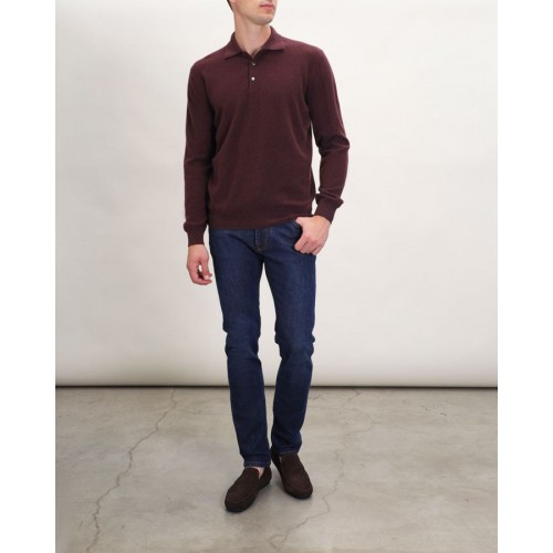 BLUGI CORNELIANI, Slim Fit, Bumbac si Lyocel, Bleumarin BLUGI CORNELIANI, Slim Fit, Bumbac si Lyocel, Bleumarin