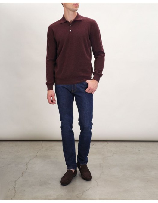 BLUGI CORNELIANI, Slim Fit, Bumbac si Lyocel, Bleumarin - 264JG22620136002