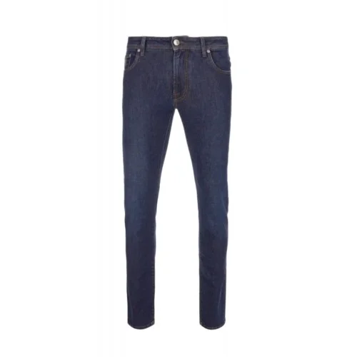 BLUGI CORNELIANI, Slim Fit, Bumbac si Lyocel, Bleumarin