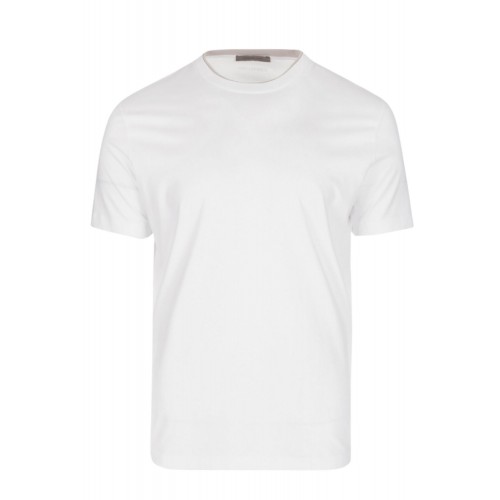 TRICOU CORNELIANI, Bumbac, Guler duo, Alb TRICOU CORNELIANI, Bumbac, Guler duo, Alb