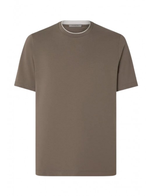 TRICOU CORNELIANI, Bumbac, Guler duo, Beige - 26G5712625022024