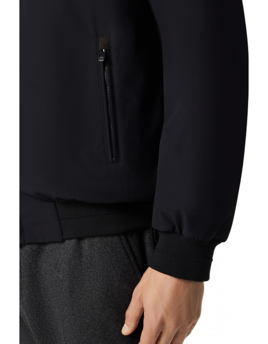 JACHETA CORNELIANI, Two way zipper, Poliamida, Negru - 26L5Z52620152001