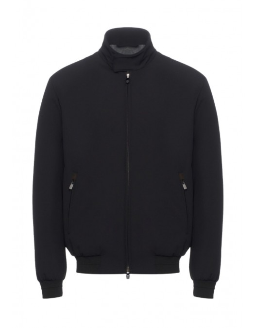 JACHETA CORNELIANI, Two way zipper, Poliamida, Negru - 26L5Z52620152001