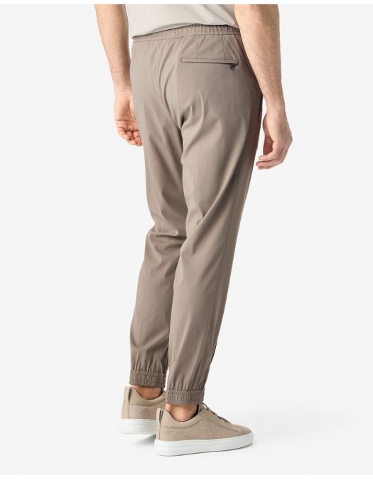 PANTALONI CORNELIANI, technical wool fabric joggers, Dark Beige - 2745292718523029