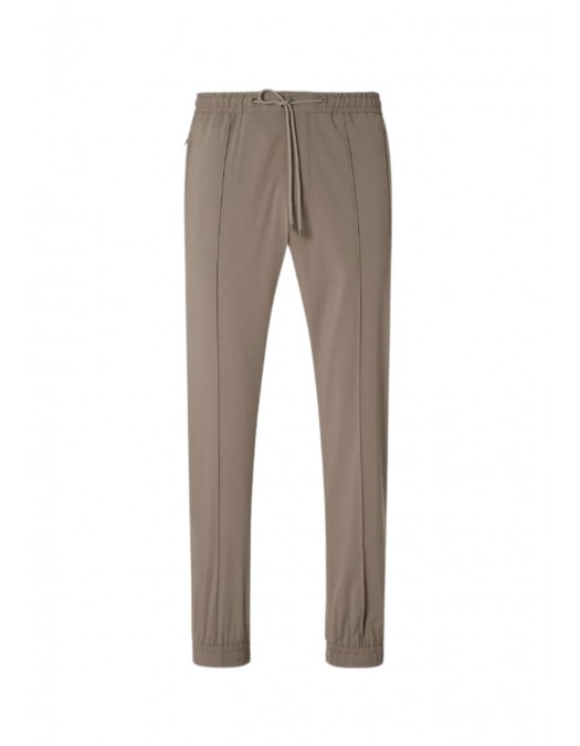 PANTALONI CORNELIANI, technical wool fabric joggers, Dark Beige - 2745292718523029