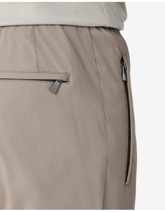 PANTALONI CORNELIANI, technical wool fabric joggers, Dark Beige - 2745292718523029