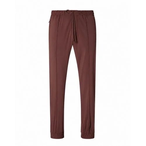 PANTALONI CORNELIANI, technical wool fabric joggers, Brown