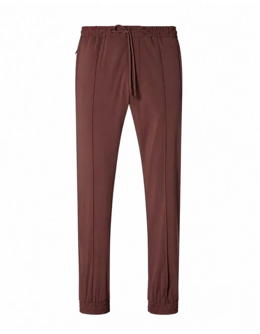 PANTALONI CORNELIANI, technical wool fabric joggers, Brown - 2745292718523032