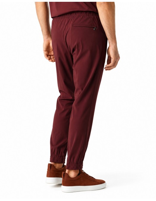 PANTALONI CORNELIANI, technical wool fabric joggers, Brown - 2745292718523032