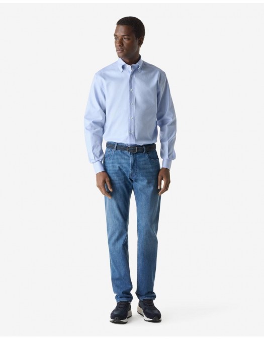 BLUGI CORNELIANI, 7.2 o.z. stretch denim jeans, Blue - 274JG22720135006