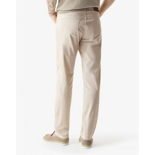 Jeans CORNELIANI, dyed stretch cotton jeans, Cream