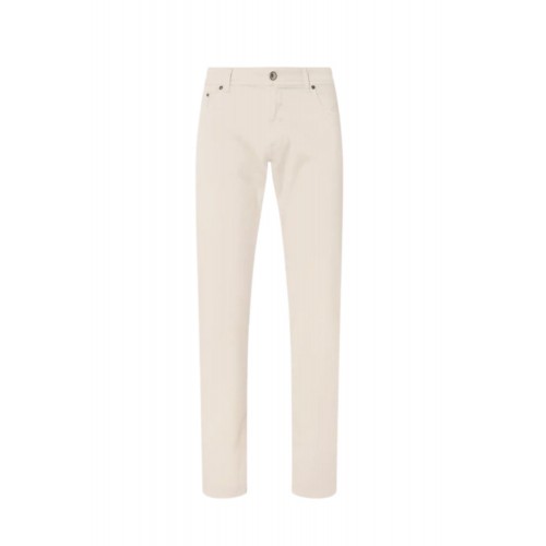 Jeans CORNELIANI, dyed stretch cotton jeans, Cream