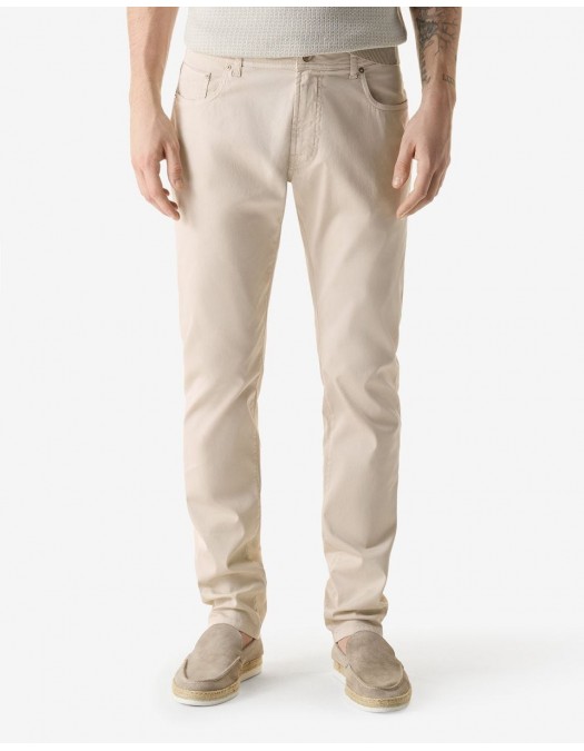 Jeans CORNELIANI, dyed stretch cotton jeans, Cream - 274JL22720172036