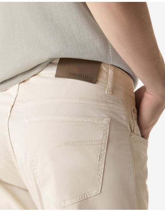 Jeans CORNELIANI, dyed stretch cotton jeans, Cream - 274JL22720172036